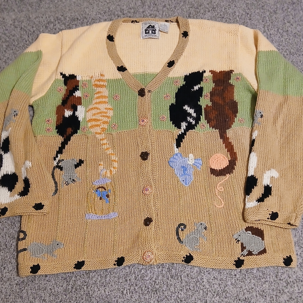 Storybook Knits Cream Handknit Sweater Label